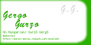 gergo gurzo business card