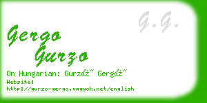 gergo gurzo business card